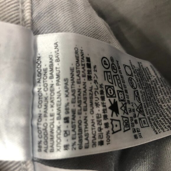 LEVI'S LINE 8 White Tab Light Grey Slim Straight Denim Jeans Sz 33 /32‎ - Picture 12 of 12